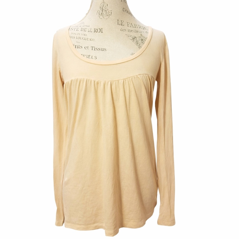 🍑 Rebecca Beeson Soft Peach Long Sleeve Top Size Small S Easy to Love!🍑